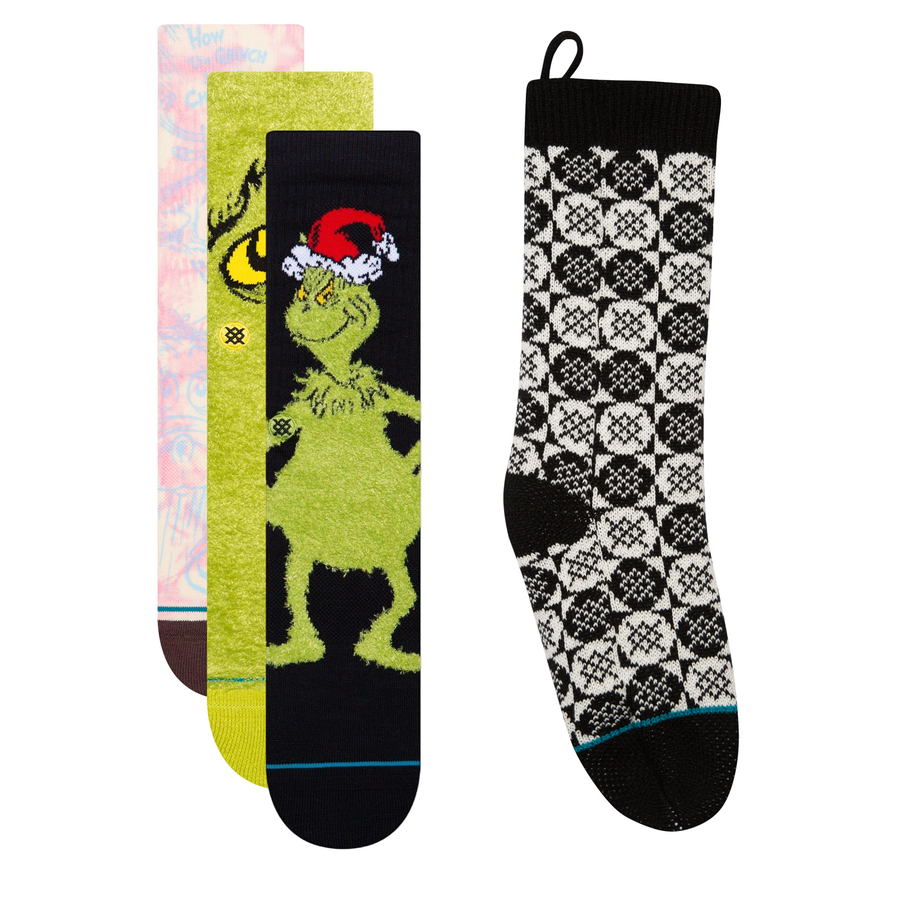Grinch Socks Stocking Set