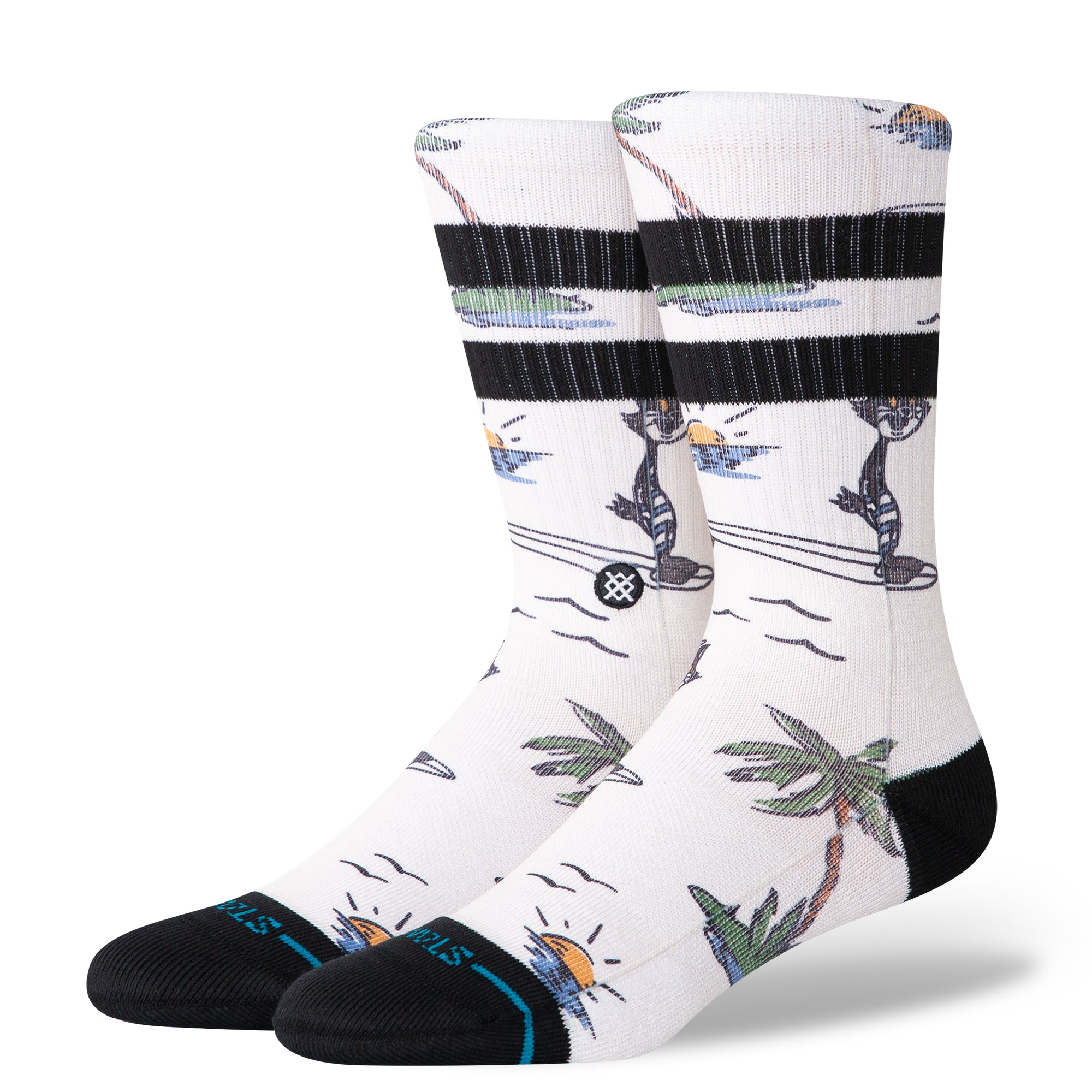 Calzini Unisex Stance Kool Katz Surf Crew – Fantasia Originale, Ammortizzati, Cotone E Poliestere