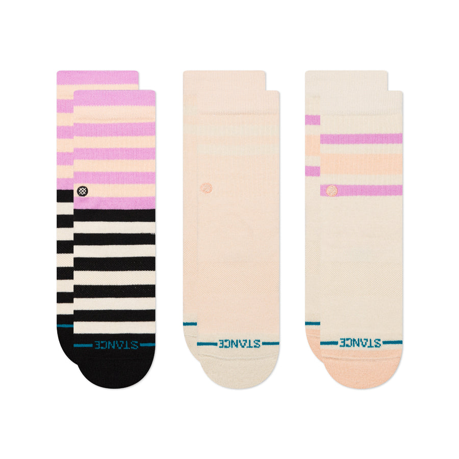 Kids Melodious Crew Socks 3 Pack
