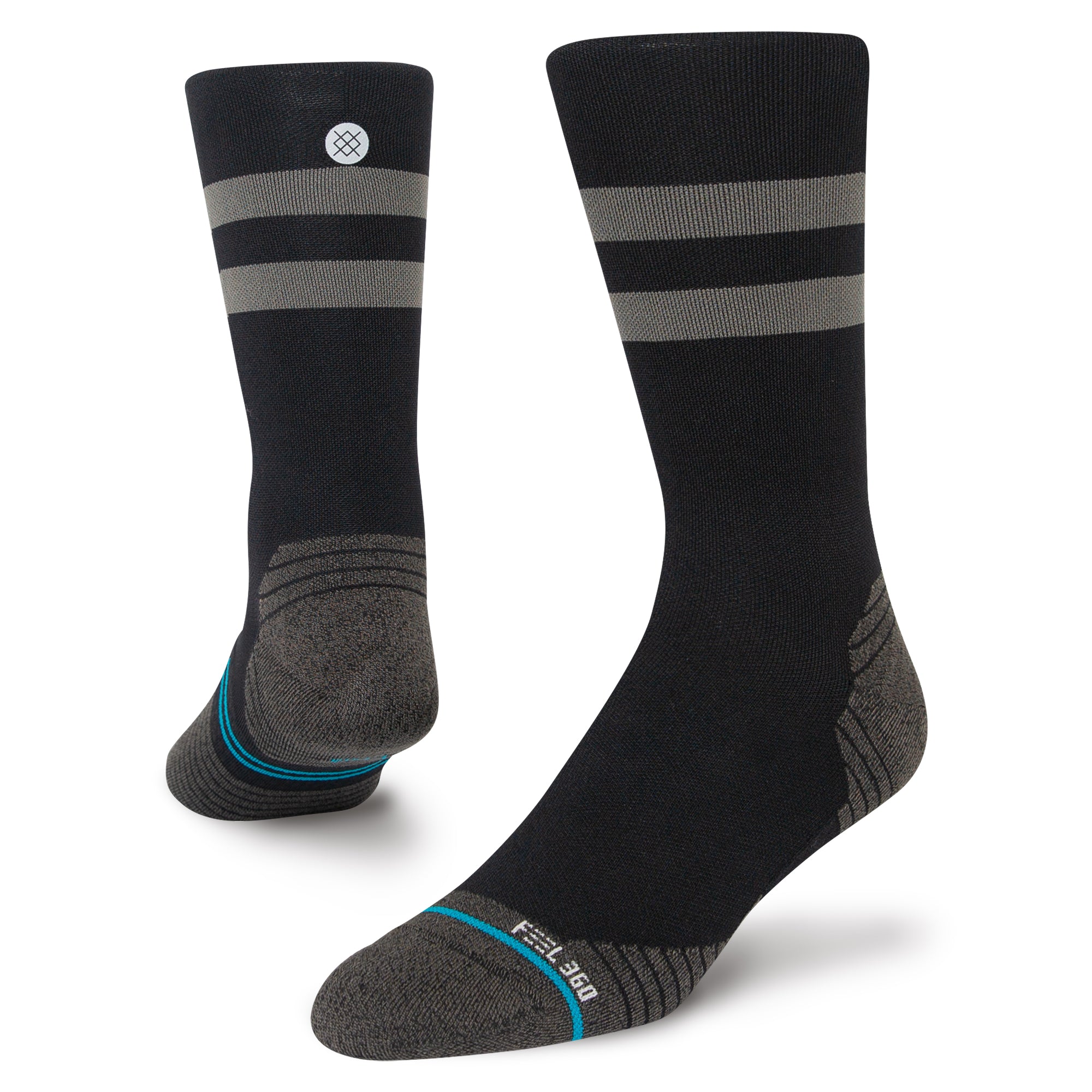 Calzini Stance Trance Crew – Neri, Taglia LG (Scarpe Uomo 9-13), Pois Multicolore, Ammortizzati
