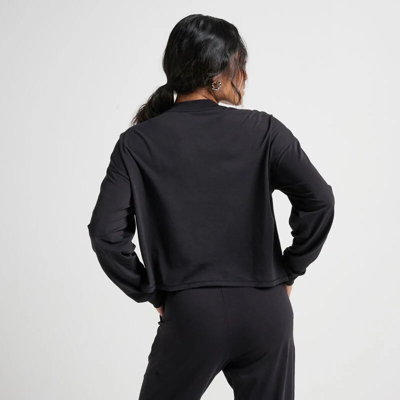 Womens' Lay Low Boxy Long Sleeve Crewneck With Butter Blend™