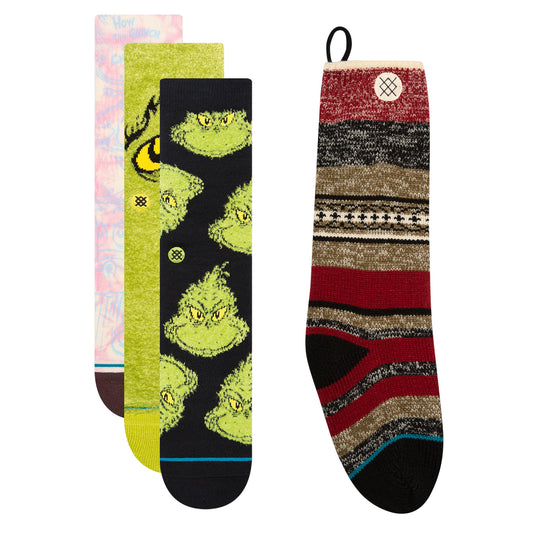 GRINCH SOCKS STOCKING SET