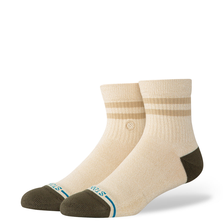 Marled Stripe Quarter Socks