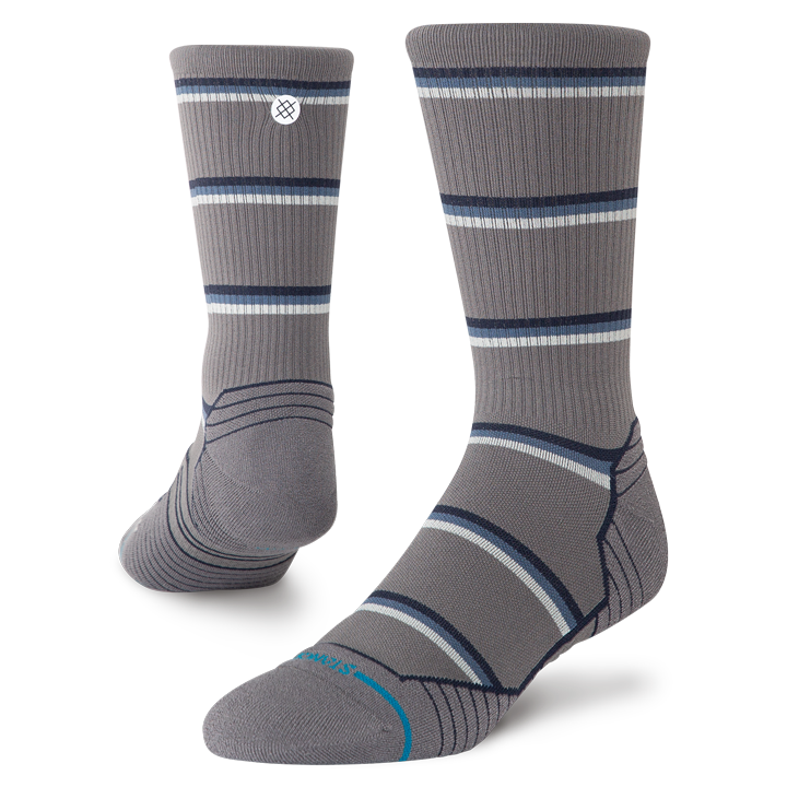 Multistripe Run Ribbed Crew Socks