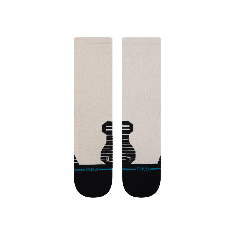 Ribbed Run Light Crew Socks