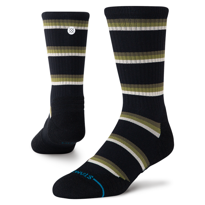Multistripe Mid Ribbed Crew Socks