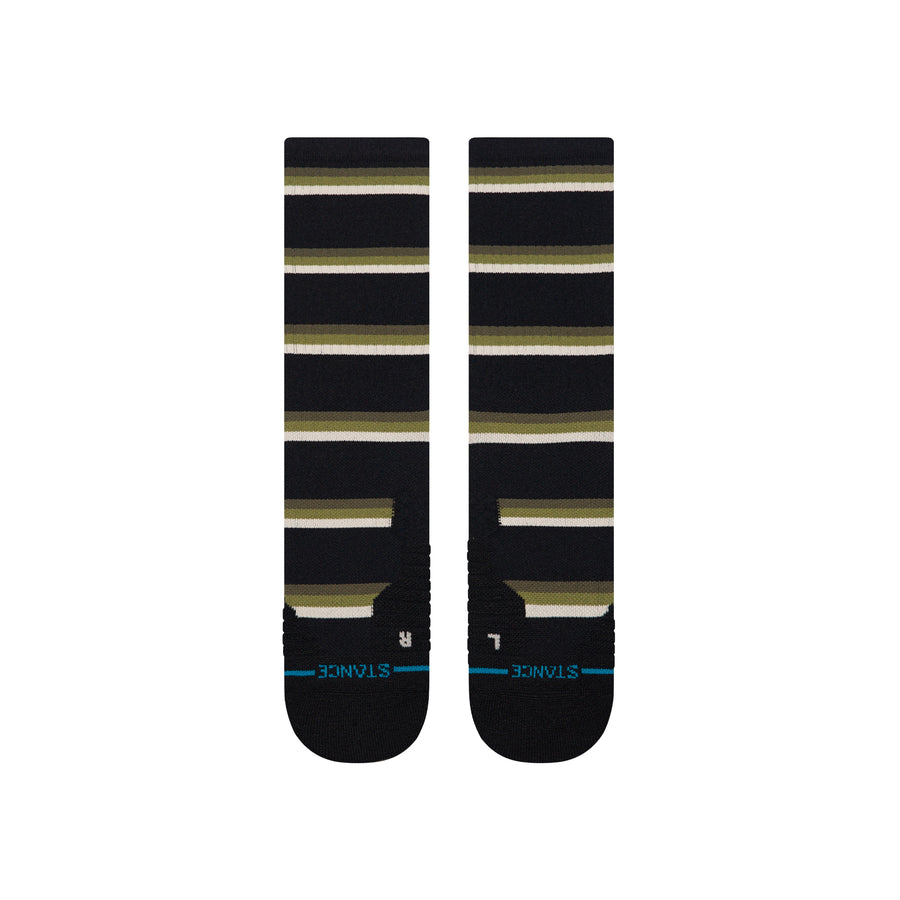 Multistripe Mid Ribbed Crew Socks