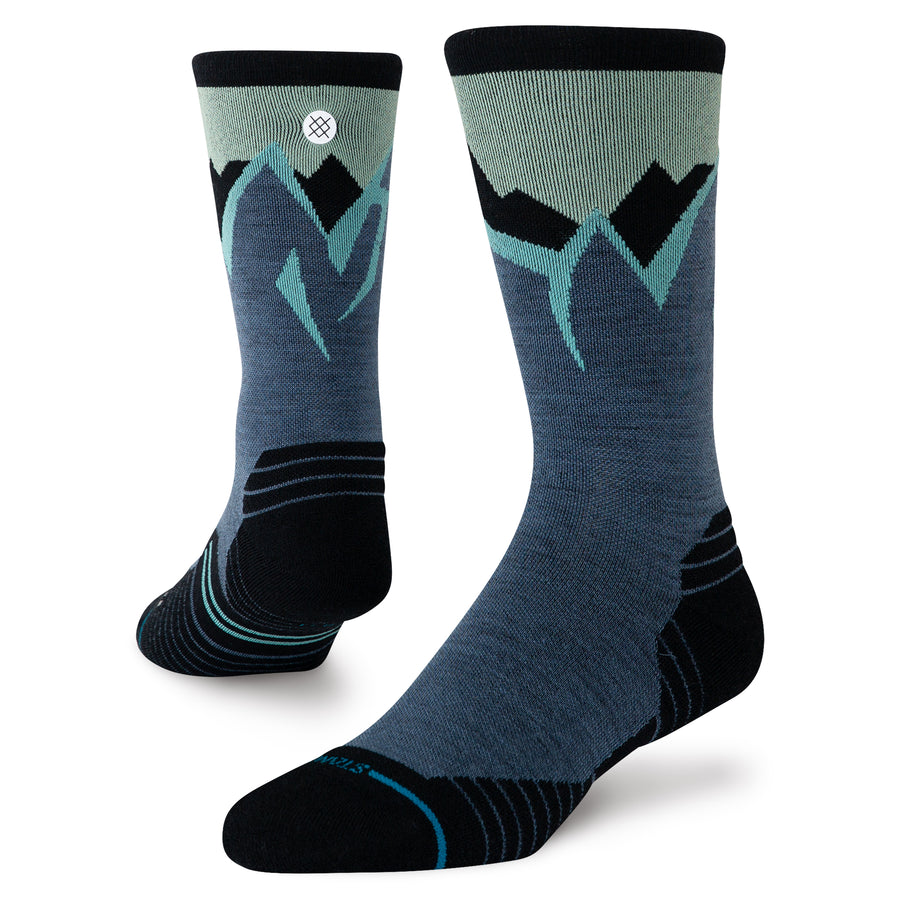 Icy Mountain Light Wool Crew Socks