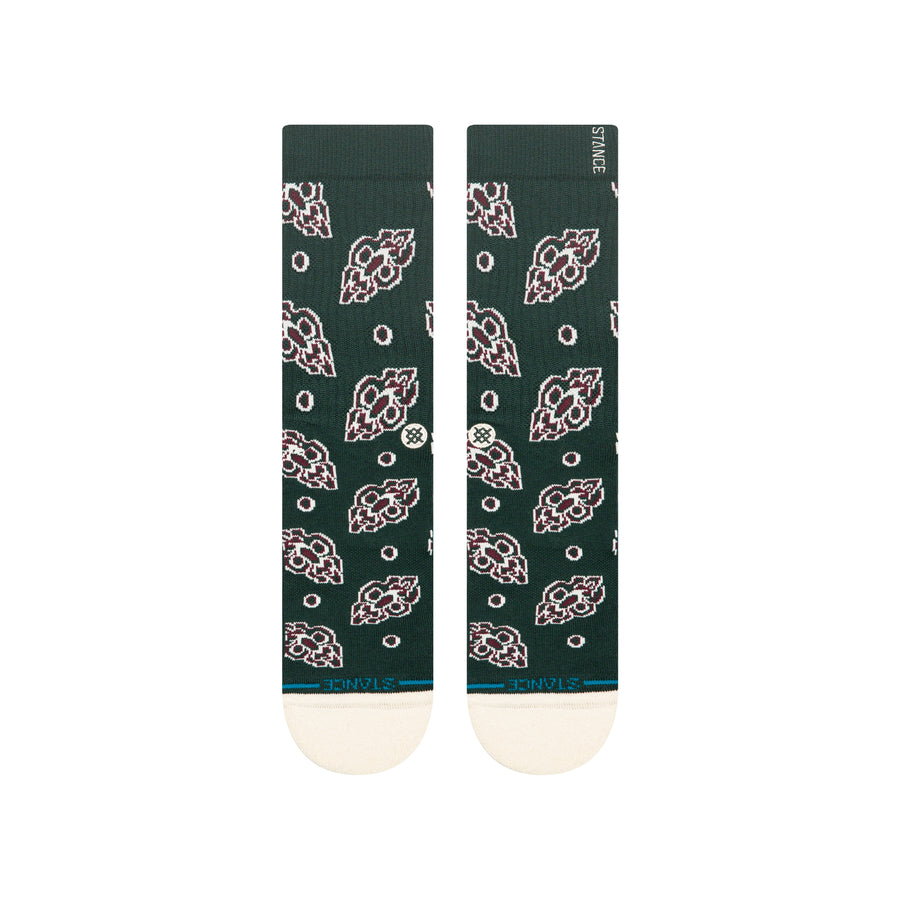 Pine Brocade Crew Socks