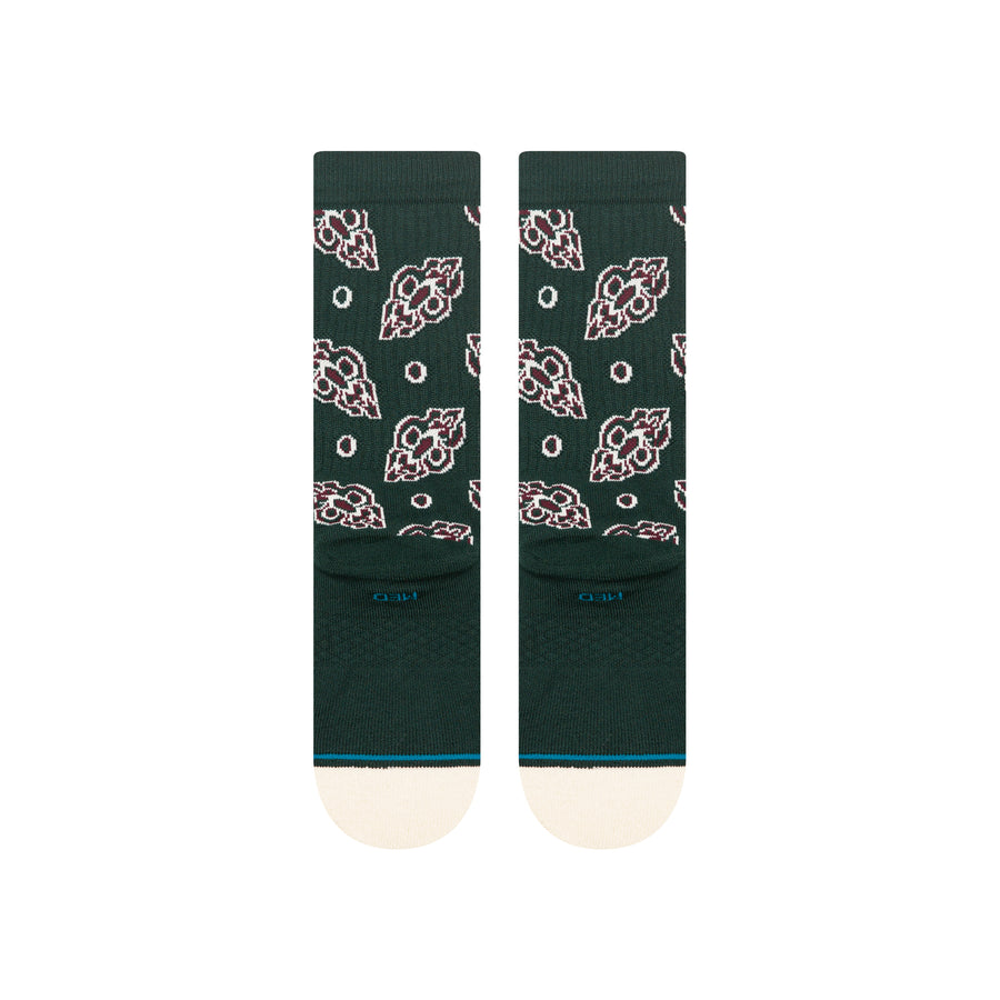 Pine Brocade Crew Socks