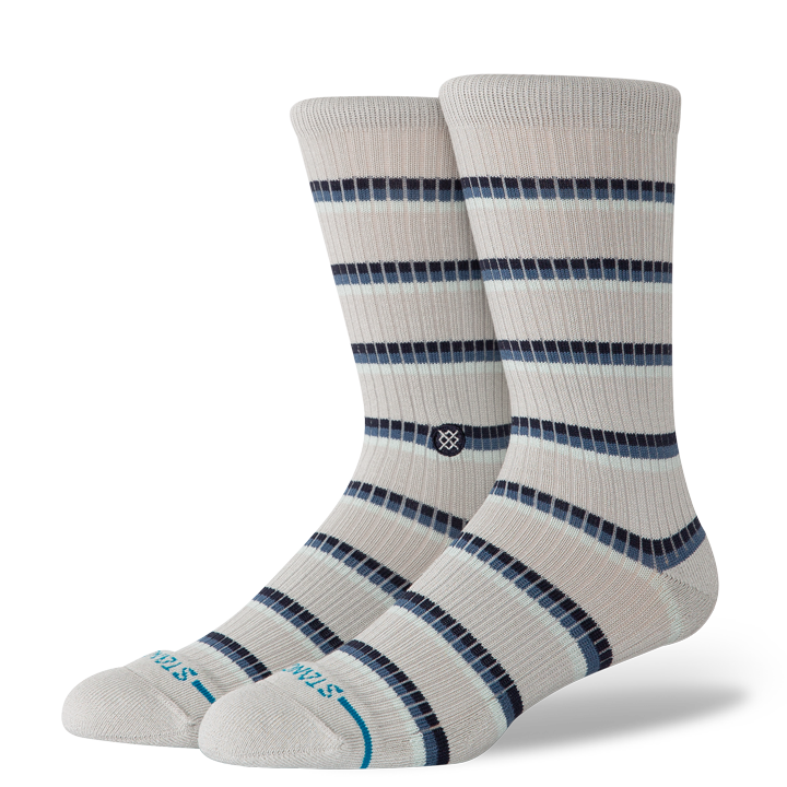 Multistripe Ribbed Crew Socks