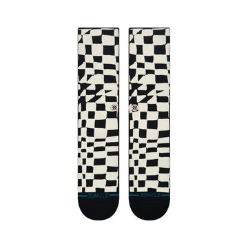 Wave Check Crew Socks