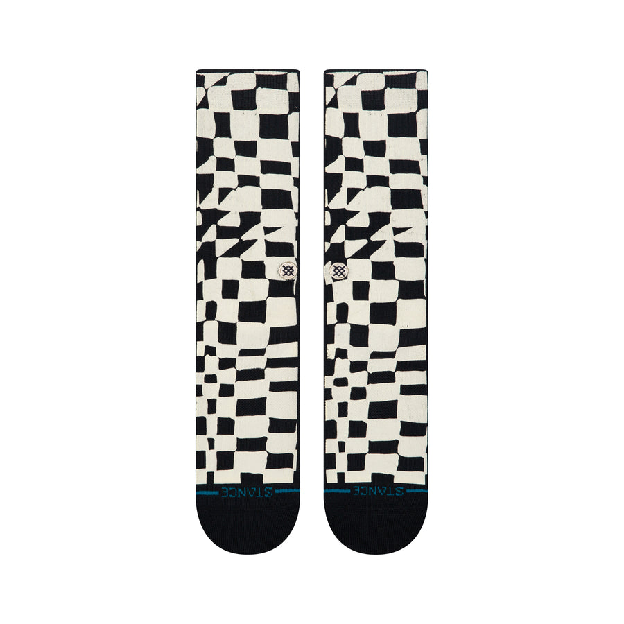 Wave Check Crew Socks