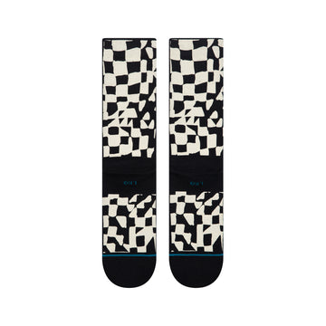Wave Check Crew Socks
