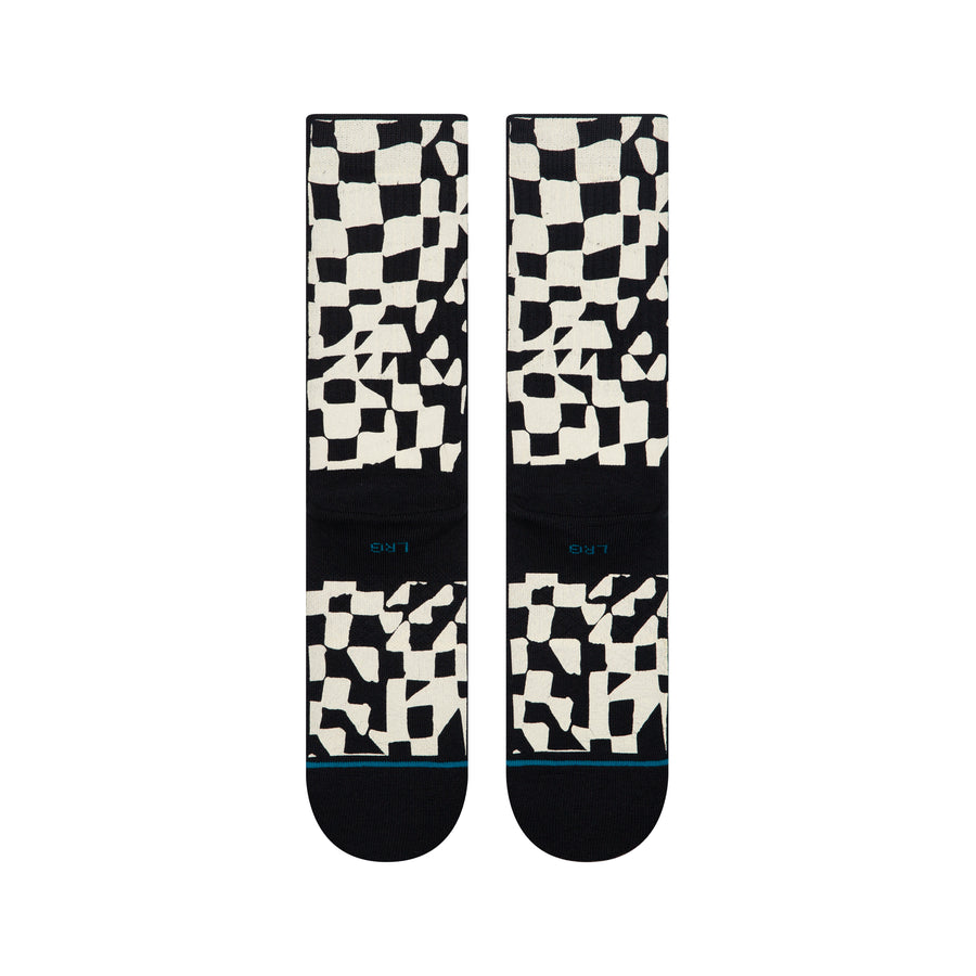 Wave Check Crew Socks