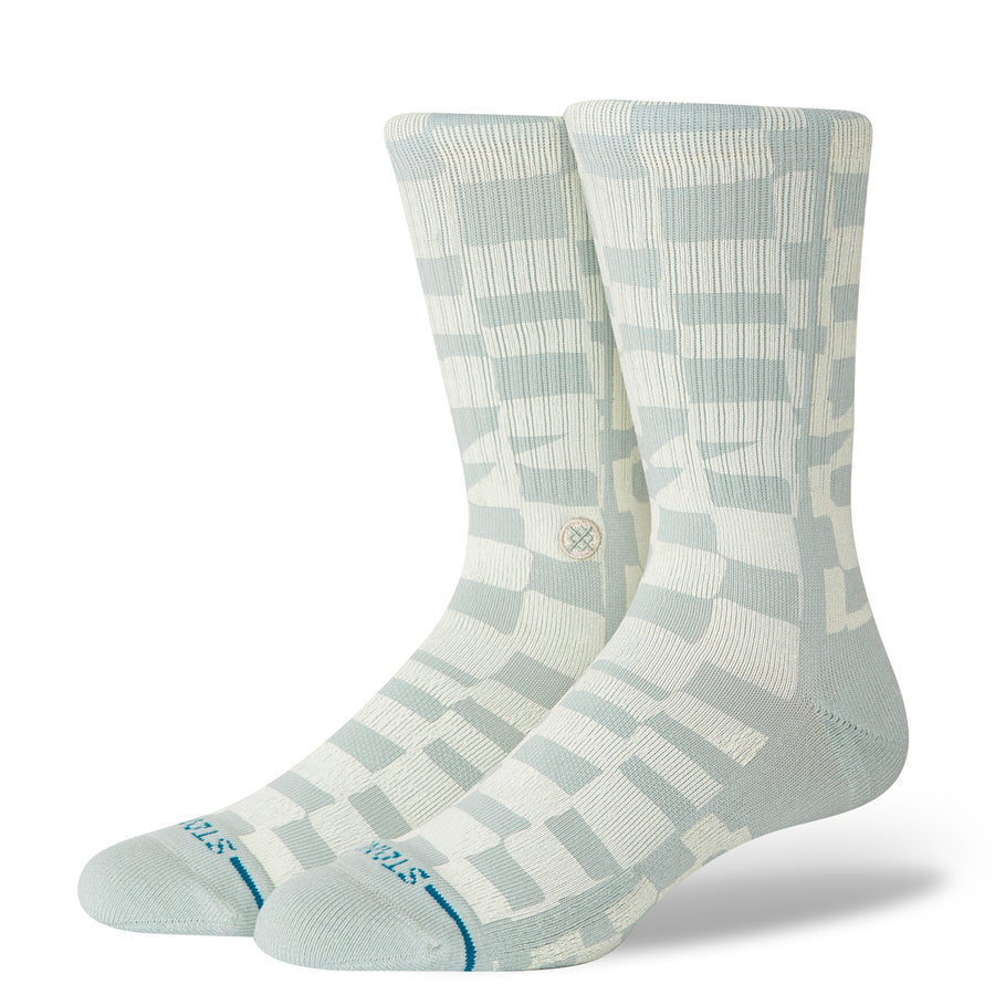 Wave Check Crew Socks