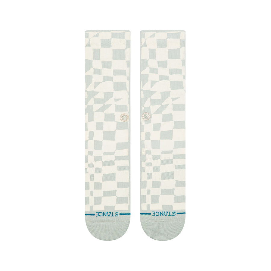 Wave Check Crew Socks
