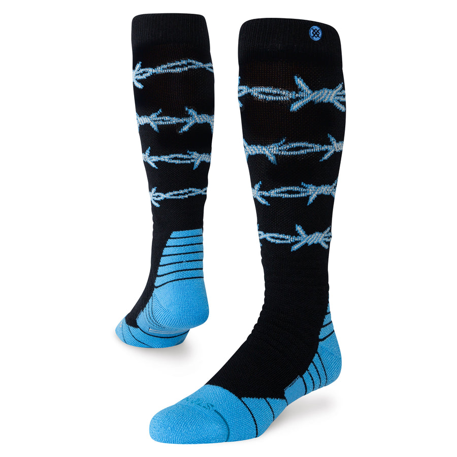 Barbed Wire Mid Poly Snow Otc Socks