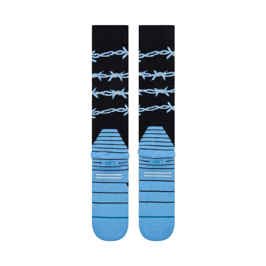 Barbed Wire Mid Poly Snow Otc Socks