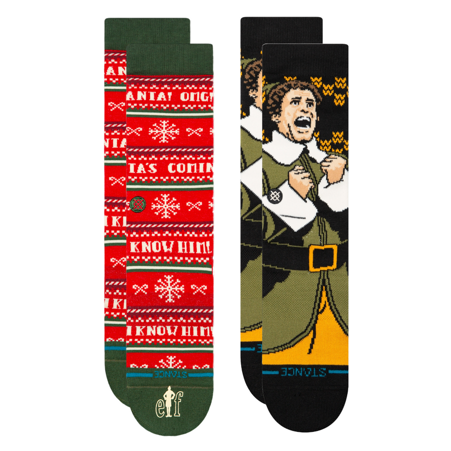 Elf x Stance I Know Him Crew Socks Set