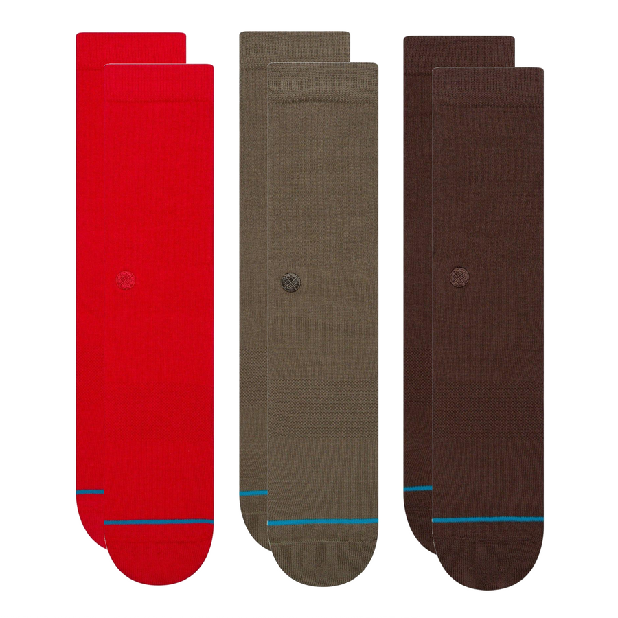 Icon Crew Socks 3 Pack