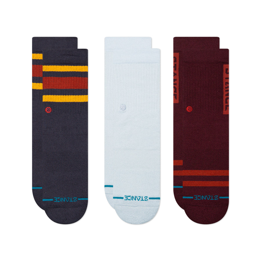 Kids Icon Mixed Crew Socks 3 Pack