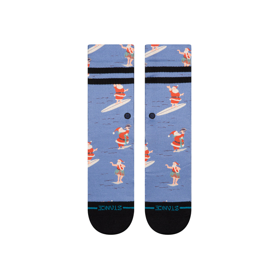 Kids Surfing Santa Crew Socks