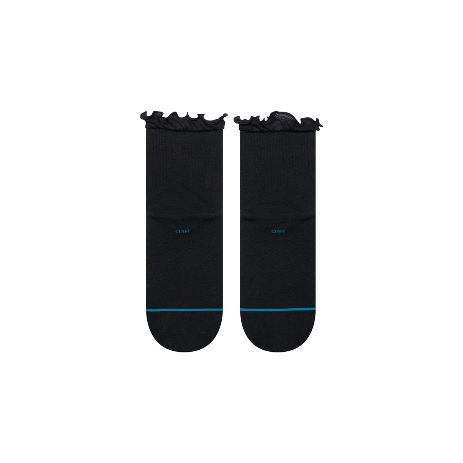 Womens Ruffle Icon Quarter Socks