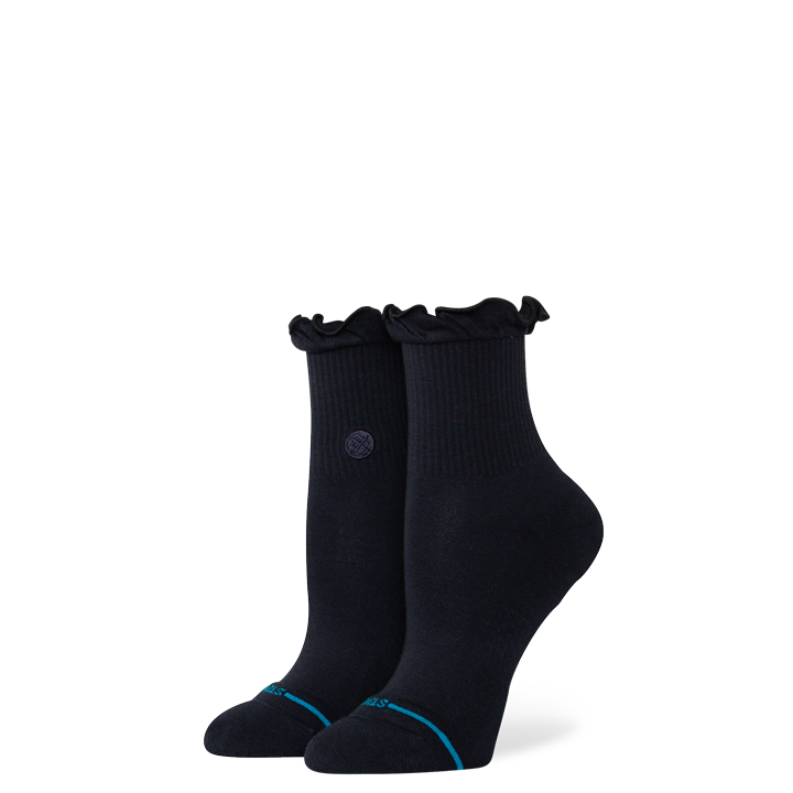 Womens Ruffle Icon Quarter Socks