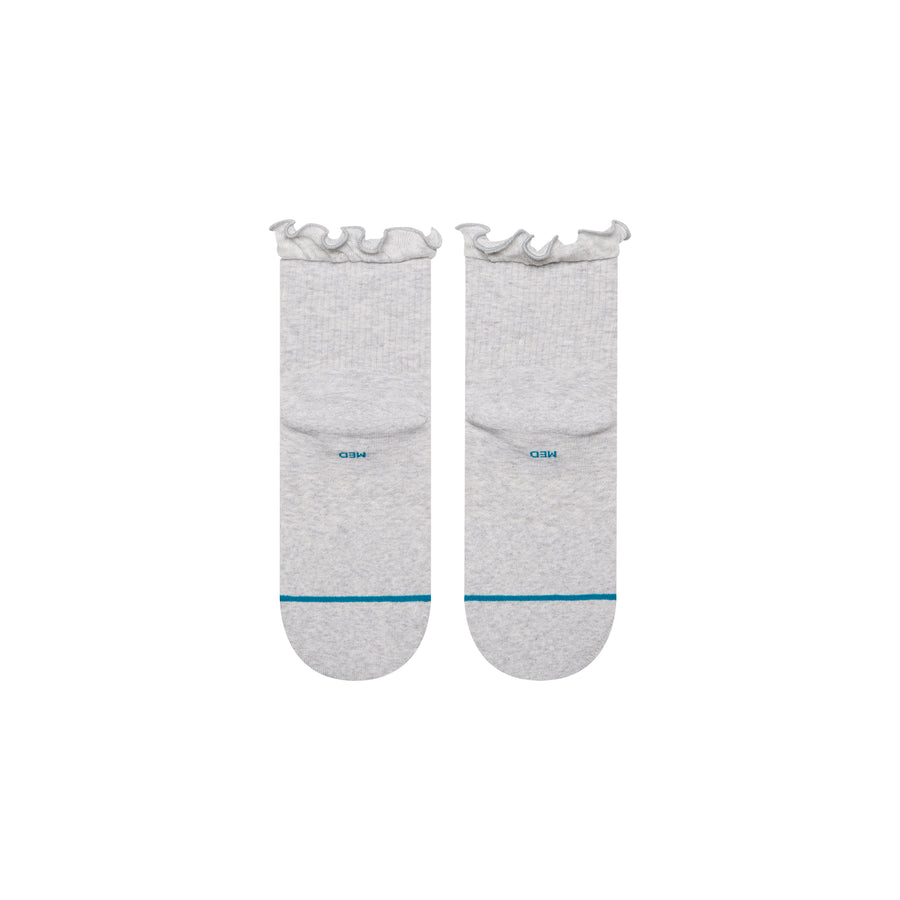 Womens Ruffle Icon Quarter Socks