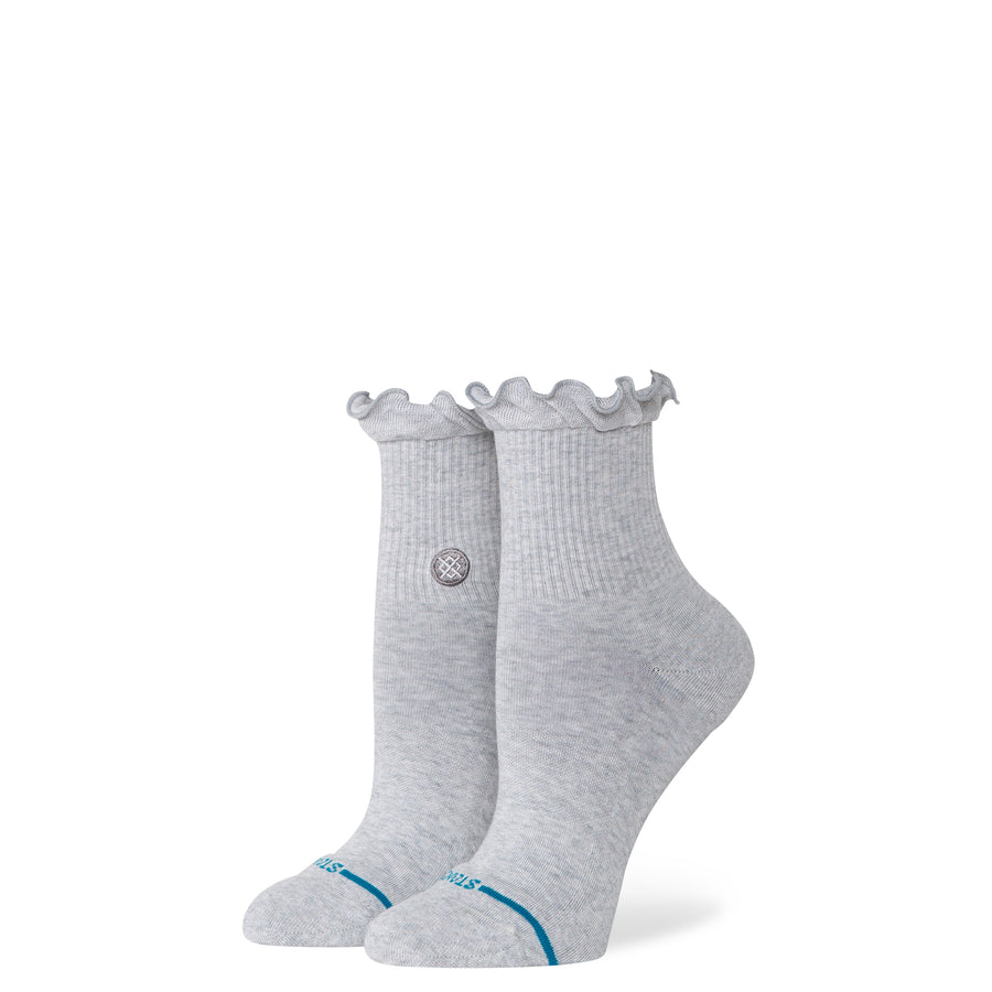Womens Ruffle Icon Quarter Socks