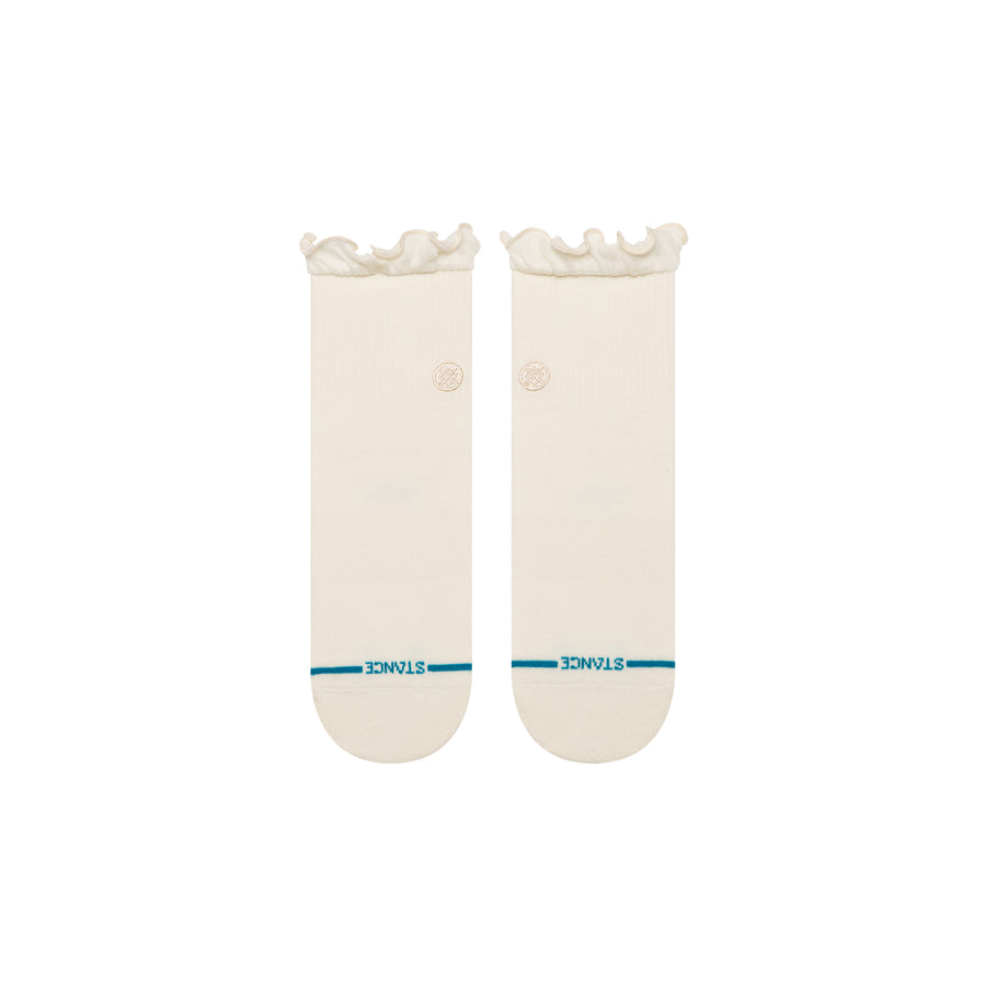 Womens Ruffle Icon Quarter Socks