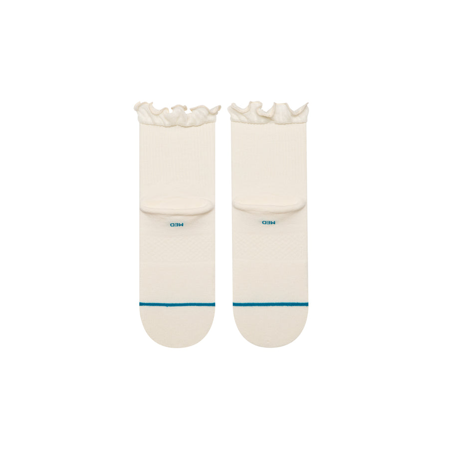 Womens Ruffle Icon Quarter Socks
