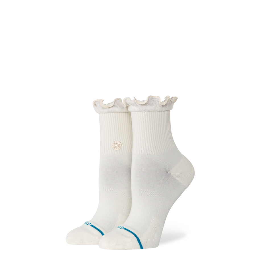 Womens Ruffle Icon Quarter Socks