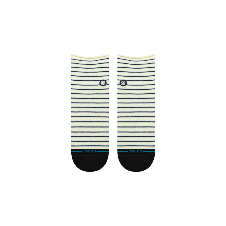 Womens Blue Fade Quarter Socks