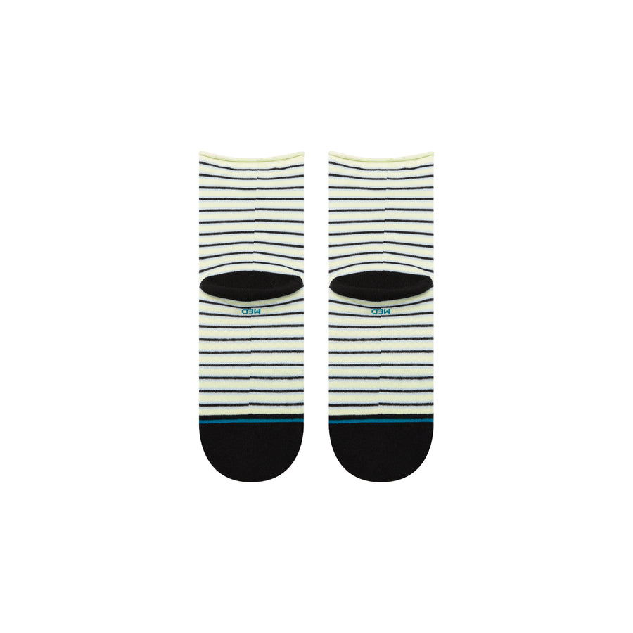 Womens Blue Fade Quarter Socks