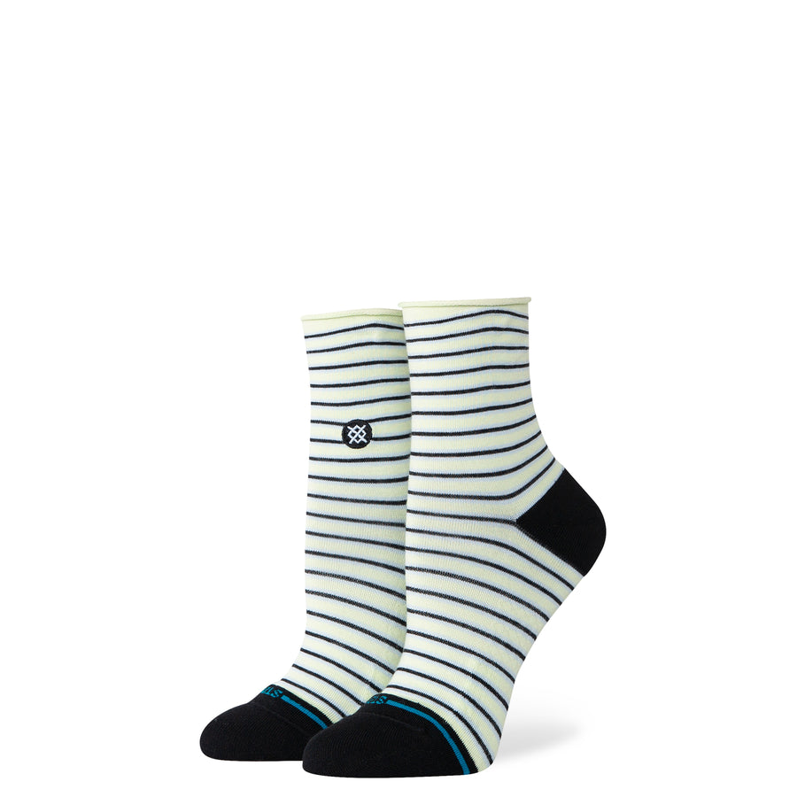 Womens Blue Fade Quarter Socks