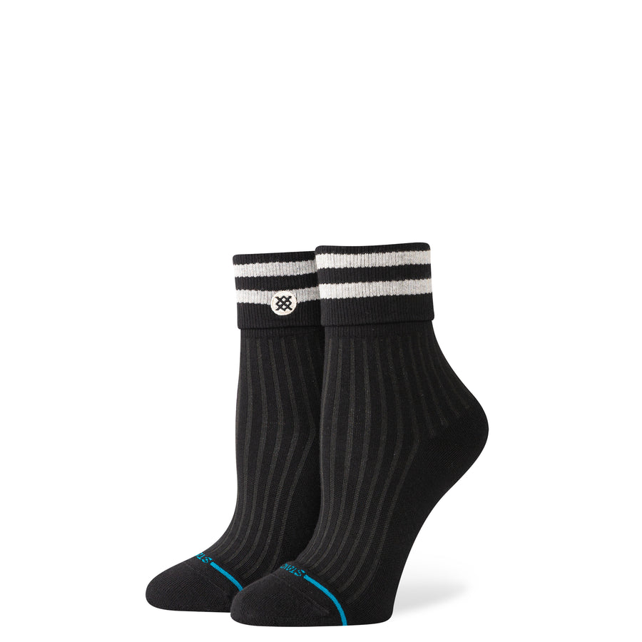 Womens Roll Cuff Quarter Socks