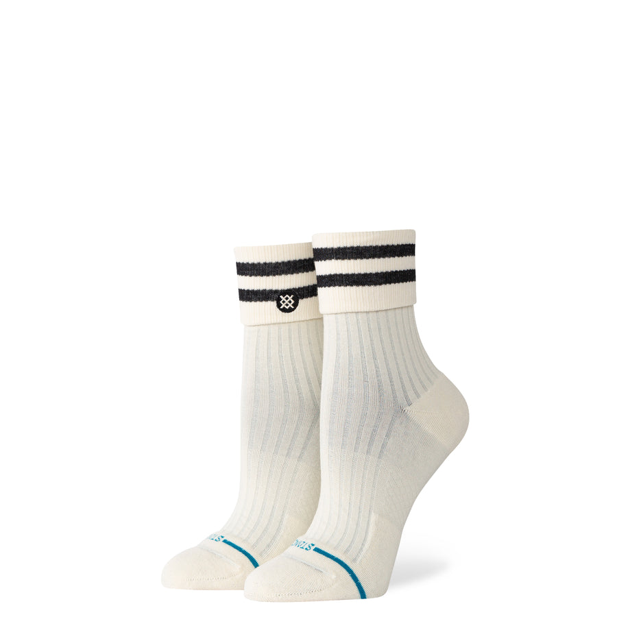 Womens Roll Cuff Quarter Socks