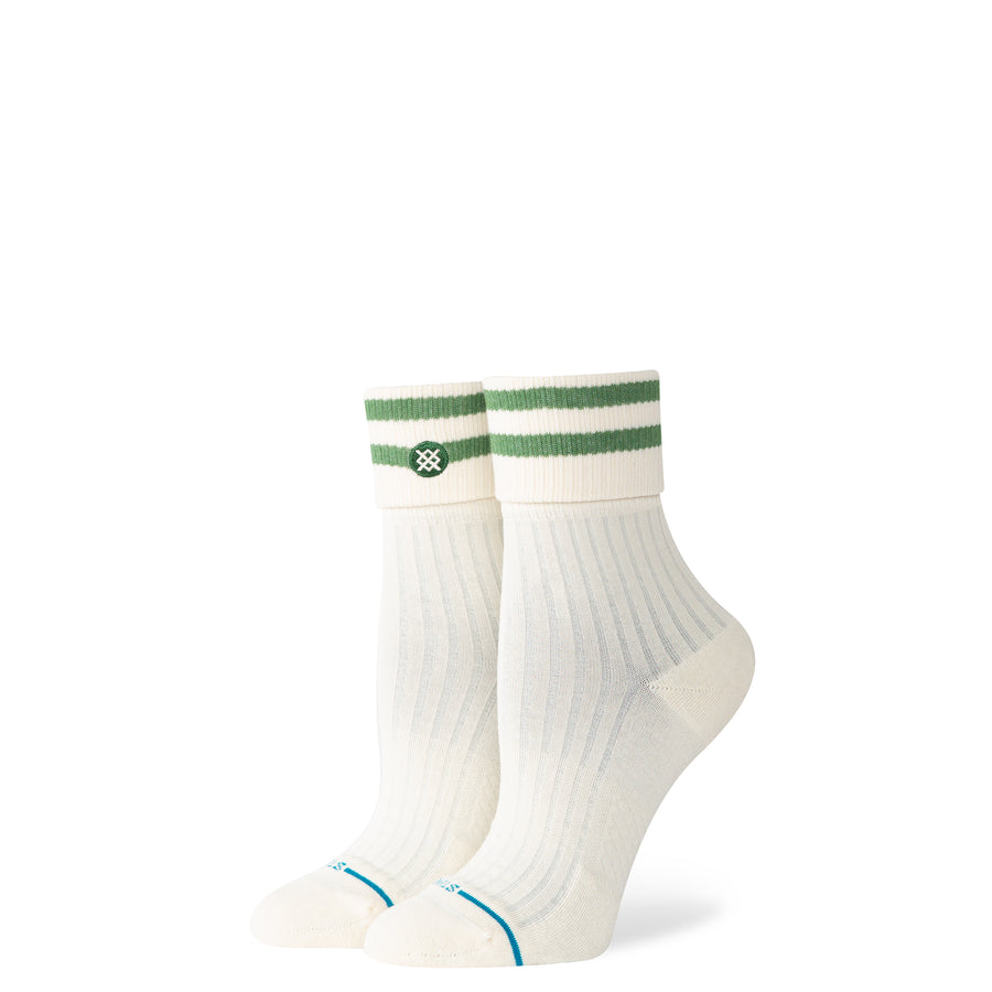 Womens Roll Cuff Quarter Socks