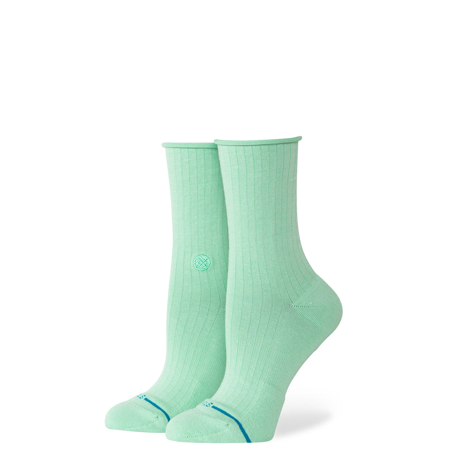 Womens Rolled Cuff Quarter Socks
