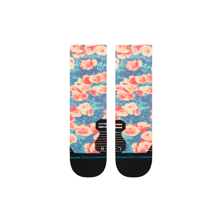 Womens Pop Light Crew Socks