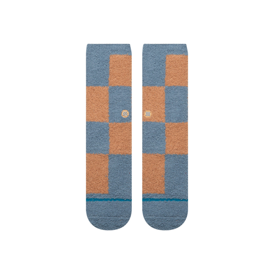 Womens Patchwork Cozy Crew Socks