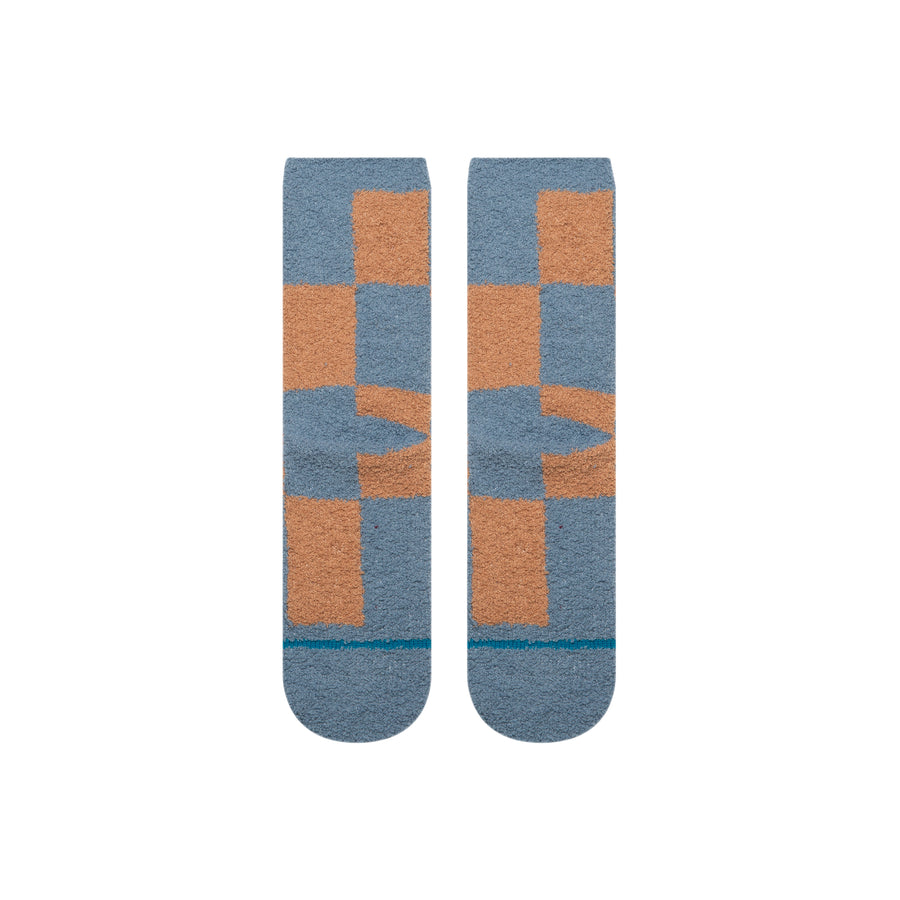 Womens Patchwork Cozy Crew Socks