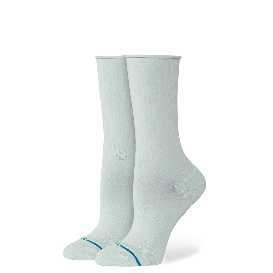 Womens Rolled Solid Quarter Socks