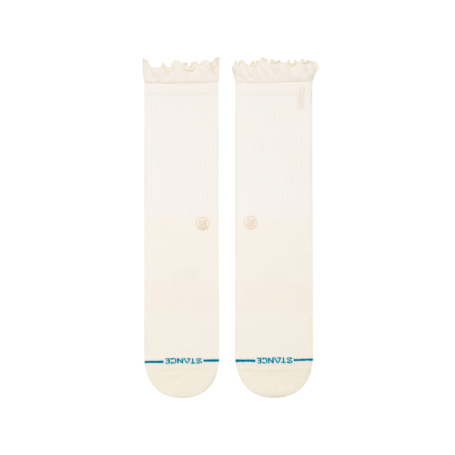 Womens Ruffle Crew Socks