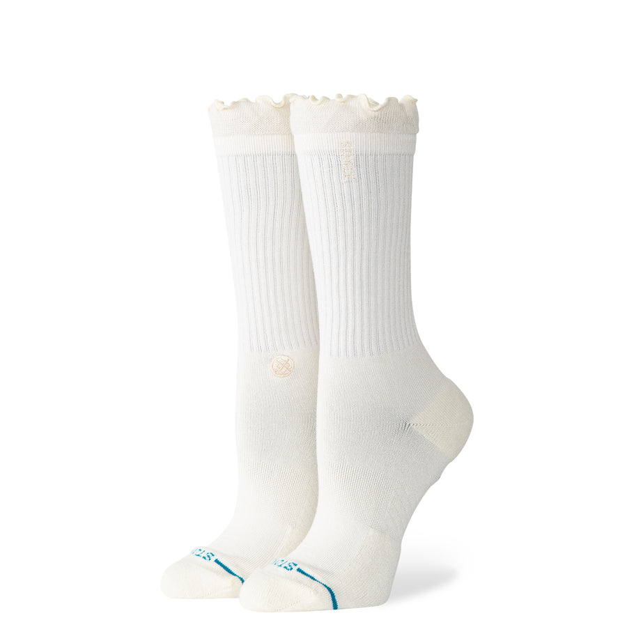 Womens Ruffle Crew Socks