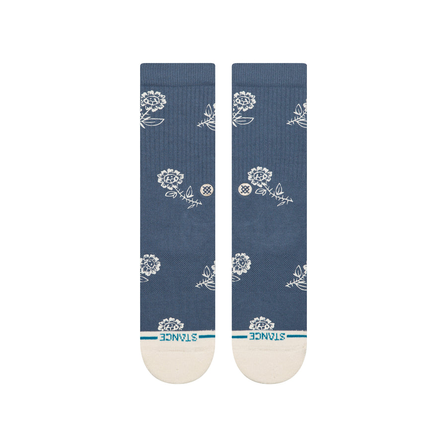 Womens Petite Bloom Crew Socks