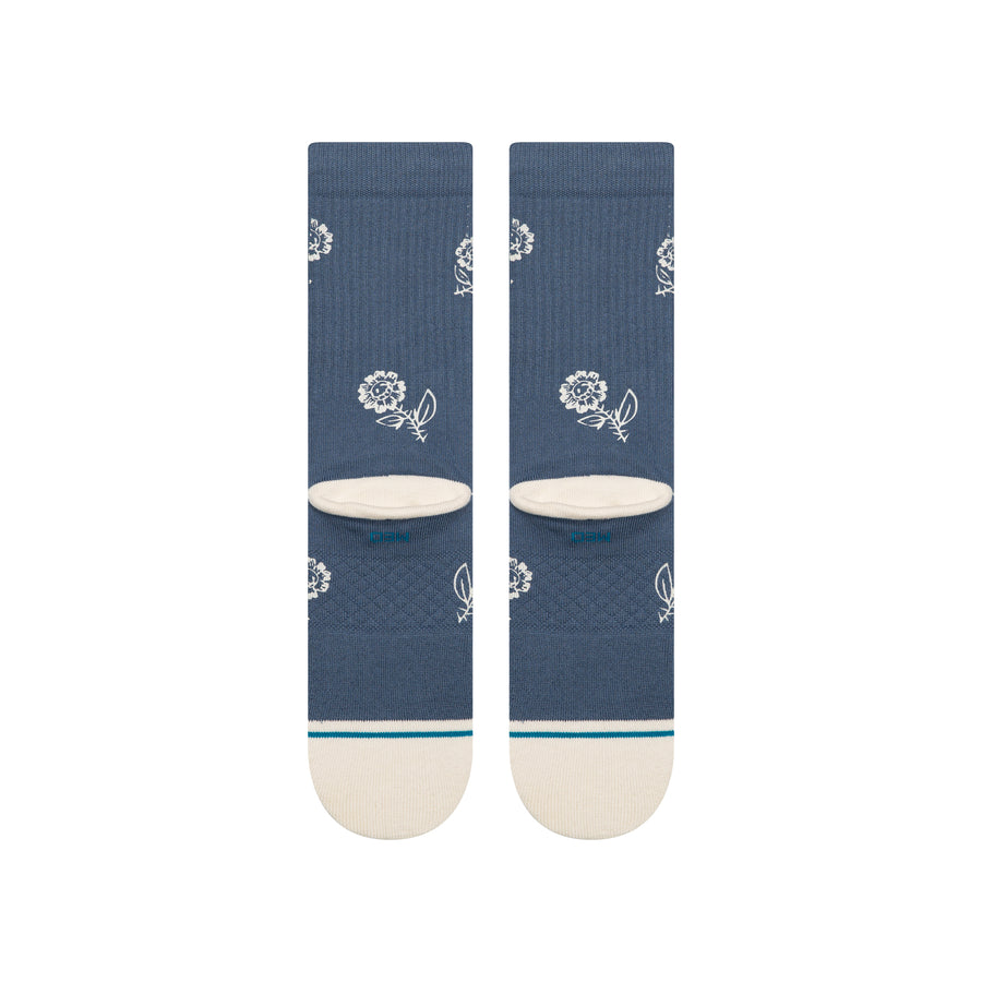 Womens Petite Bloom Crew Socks