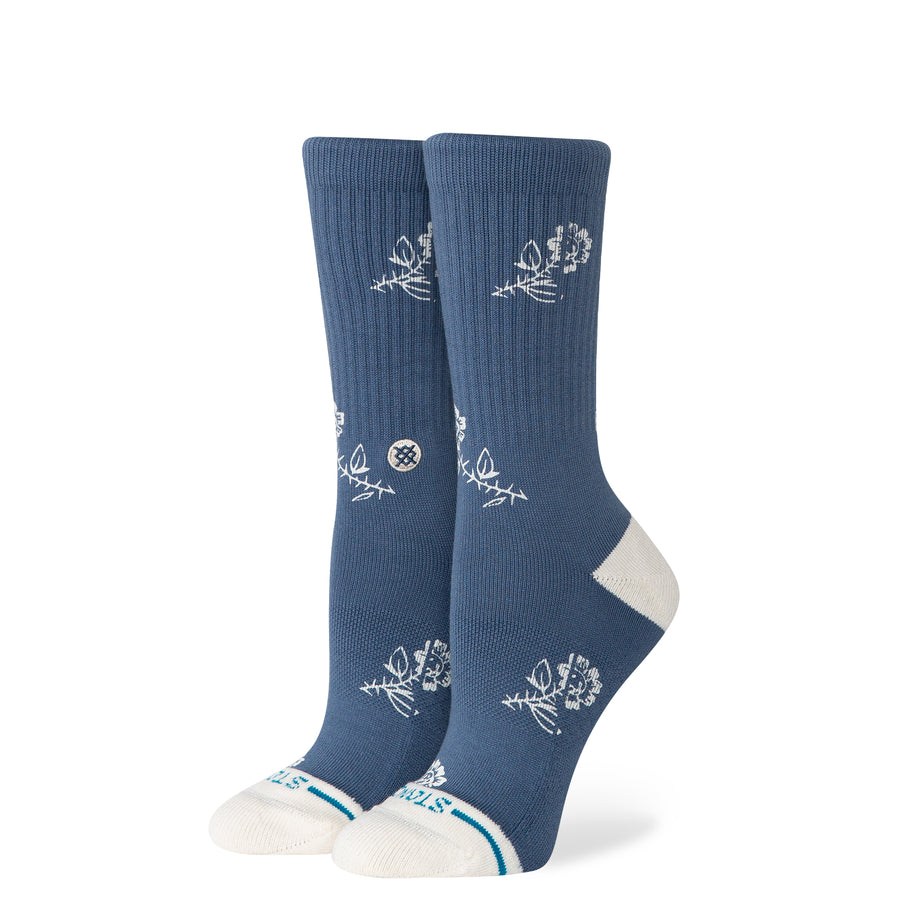 Womens Petite Bloom Crew Socks